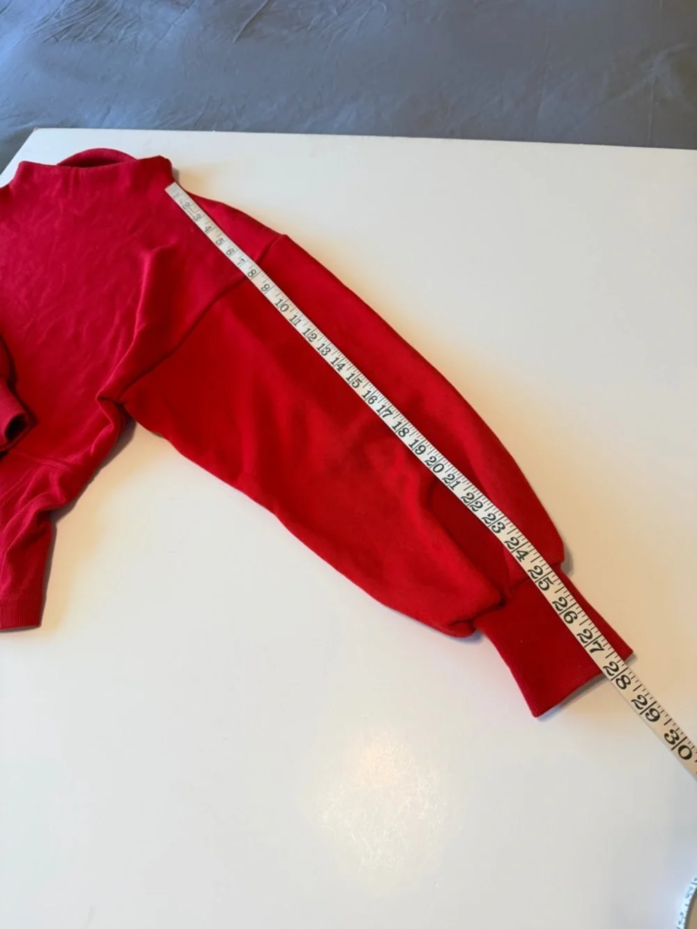 MAEVE by Anthropologie corset-waist style sweatshirt, mockneck, Red, size M - Picture 6 of 11